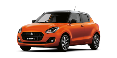 New Suzuki Swift - Flame Orange Pearl Metallic / Super Black